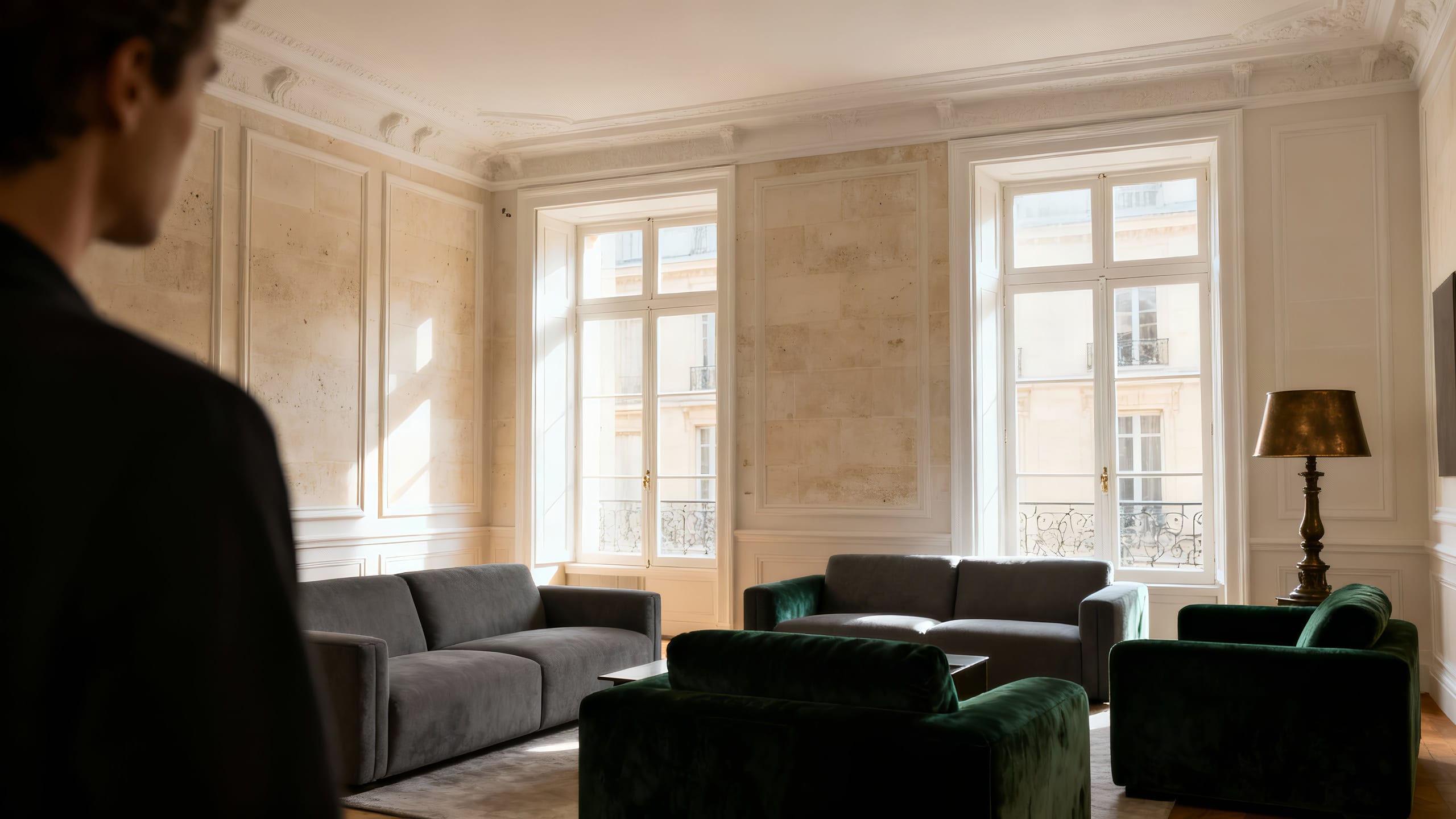 Prime residential living room bathed in natural light.